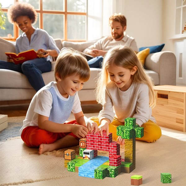 G.CRAFT MAN×Geek Field_G.M Coaster Duży zestaw klocków konstrukcyjnych Minecraft - Podziemia