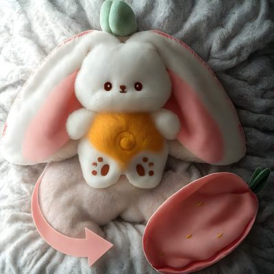 Zabawka dla dzieci króliczek, który śpi i oddycha | STRAWBIT