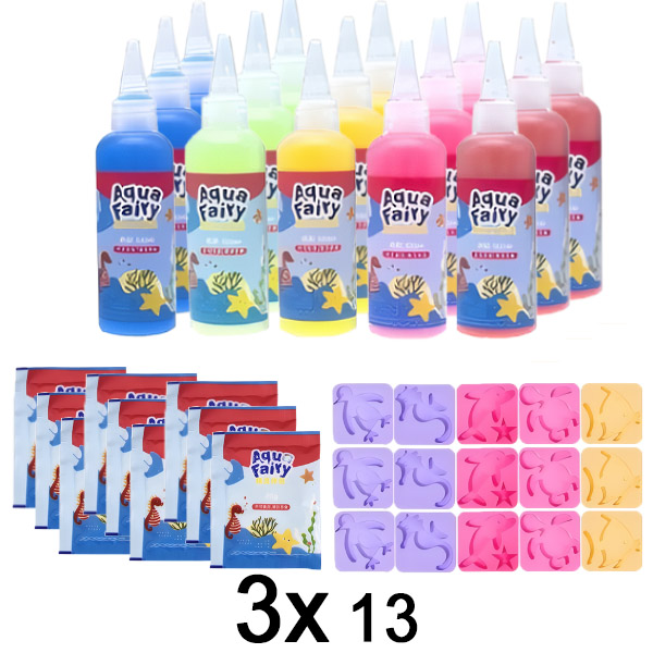 3x Zestaw do tworzenia zabawek wodnych dla dzieci (13 elementów) | GELPLI