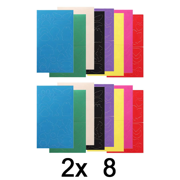 2x Przyklejane Łatki do Naprawy Tkanin (8x Wiele Kolorów) | ZAKRPKA