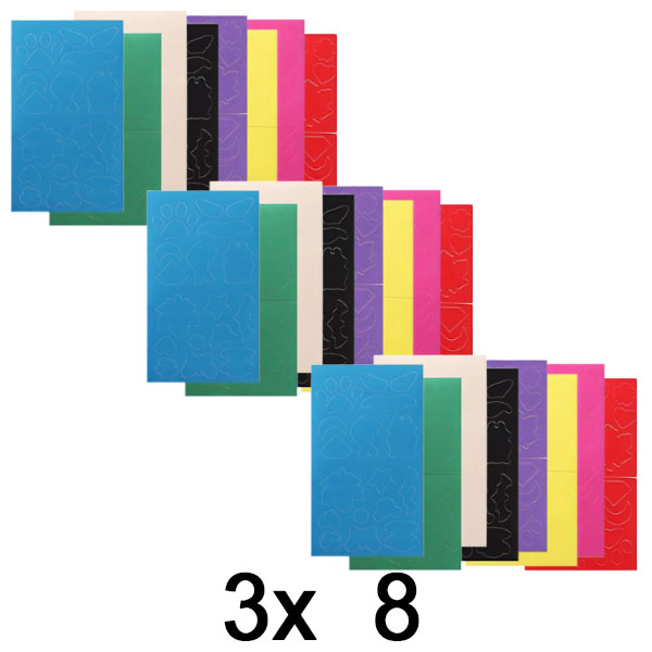 3x Przyklejane Łatki do Naprawy Tkanin (8x Wiele Kolorów) | ZAKRPKA