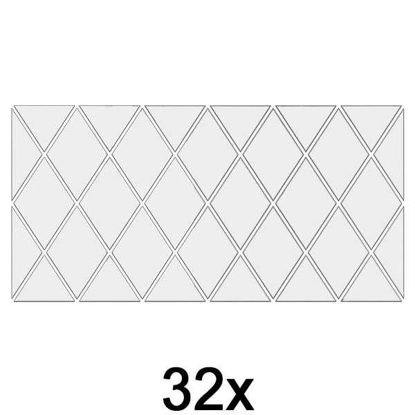 1x Lustrzane naklejki ścienne (32 sztuki) | WALLGEM