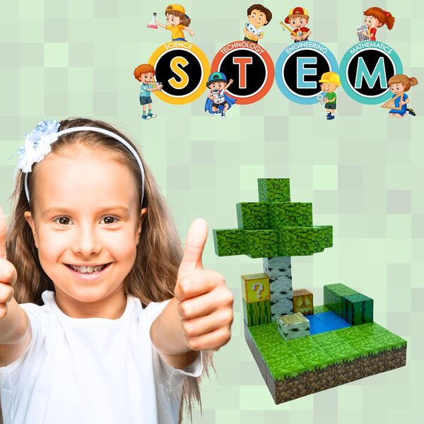 G.CRAFT MAN×Geek Field_G.M Coaster Magnetyczne kostki minicraft (48 szt.) | MAGCRAFTI – Vigoshop.pl