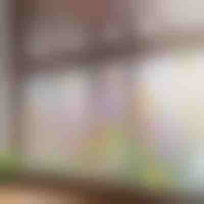 Kolorowa naklejka na okno w kwiaty | FLORASTIK