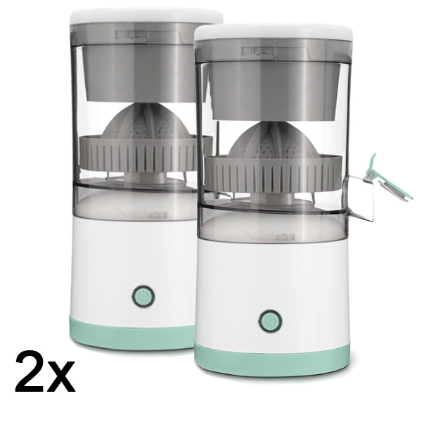 2x Elektryczna wyciskarka do owoców – 400 ml, 45W, ładowana przez USB | VITAPRESS